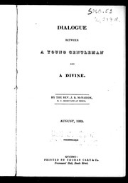 Cover of: Dialogue between a young gentleman and a divine