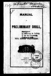 Cover of: Manual of preliminary drill for Nova Scotia volunteers