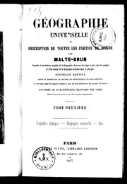 Cover of: Géographie universelle ou Description de toutes les parties du monde by Conrad Malte-Brun