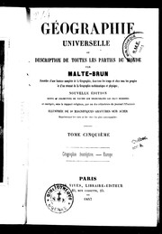 Cover of: Géographie universelle ou Description de toutes les parties du monde