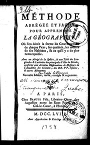 Cover of: Méthode abrégé et facile pour apprendre la géographie by A. Le François