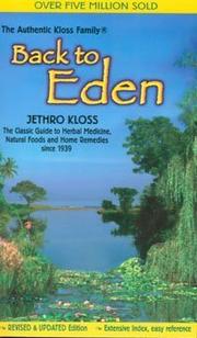 Cover of: Back To Eden by Jethro Kloss