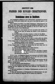 Cover of: Reconnaissance envers les bienfaiteurs by Frères des écoles chrétiennes