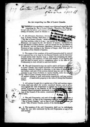 Cover of: An Act respecting the Bar of Lower Canada | Bar of Lower Canada