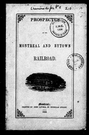 Prospectus of the Montreal and Bytown Railroad by Montreal and Bytown Railroad Company