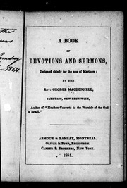 Cover of: A book of devotions and sermons: designed chiefly for the use of mariners