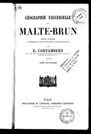 Cover of: Géographie universelle de Malte-Brun by Conrad Malte-Brun, Conrad Malte-Brun