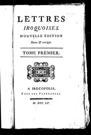 Cover of: Lettres iroquoises by Jean Henri Maubert de Gouvest