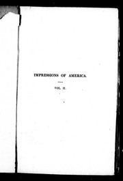 Cover of: Impressions of America during the years 1833, 1834, and 1835
