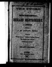 Cover of: The Sword of Brigadier-General Richard Montgomery: a memoir