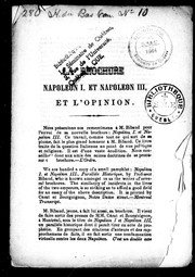 La Brochure Napoléon I et Napoléon III, et l'opinion by Maximilien Bibaud