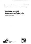 Cover of: 8th International Congress on Catalysis