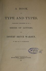 Cover of: A book of type and types