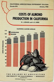 Costs of almond production in California by Paterson, John