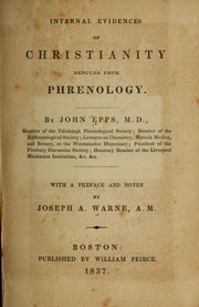 Cover of: Internal evidences of Christianity, deduced from phrenology