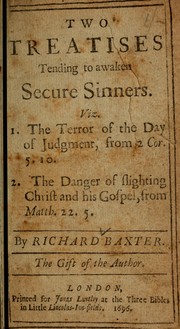Cover of: Two treatises tending to awaken secure sinners