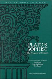 Cover of: Plato : Sophist by Πλάτων