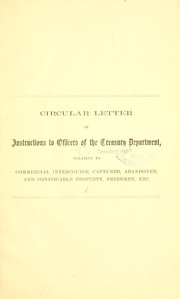 Cover of: Circular letter of instructions... | United States. Dept. of the Treasury.