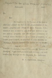 Cover of: [Circular.] To the Tax Collector for 1861 for the county of [ ]