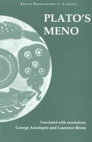 Cover of: Plato's Meno by Πλάτων