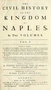 Cover of: The civil history of the kingdom of Naples ...