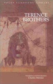 Cover of: Terence: Brothers Adelphoe (Focus Classical Library)