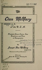 Cover of: The clan McNary of the U.S.A. by Joseph Rea McNary