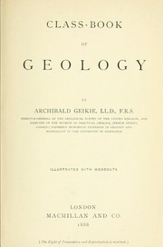 Cover of: Class-book of geology