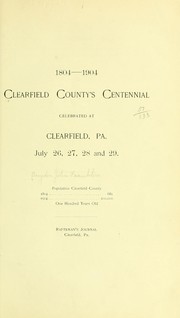Cover of: Clearfield County's centennial by John Franklin Snyder