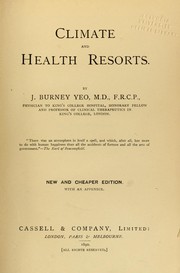 Cover of: Climate and health resorts