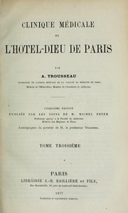 Cover of: Clinique médicale de l'Hôtel-Dieu de Paris