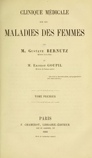 Cover of: Clinique médicale sur les maladies des femmes