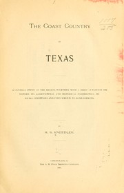 Cover of: The coast country of Texas | H. S. Kneedler