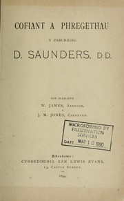 Cofiant a phregethau y parchedig D. Saunders by W. James