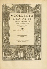 Cover of: Collectanea antiqvitatvm in vrbe atqve agro Mogvntino repertarvm.