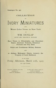 Cover of: Collection of ivory miniatures and water color views in New York