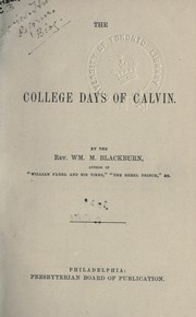 Cover of: College days of Calvin