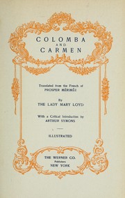 Cover of: Colomba, and, Carmen