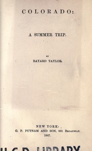 Cover of: Colorado: a summer trip