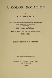 Cover of: A color notation by Albert Henry Munsell