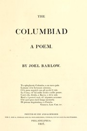 Cover of: The Columbiad by Joel Barlow