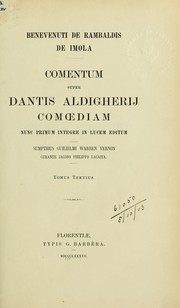 Cover of: Comentum super Dantis Aldigherij Comoediam