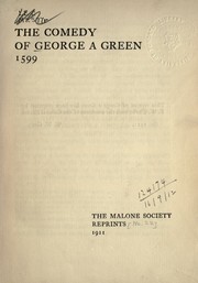 Cover of: The comedy of George a Green