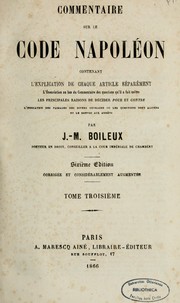 Cover of: Commentaire sur le Code Napoléon...