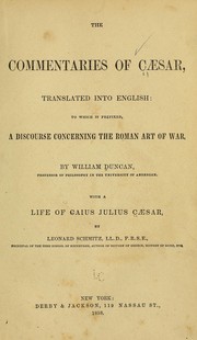 Cover of: The commentaries of Caesar