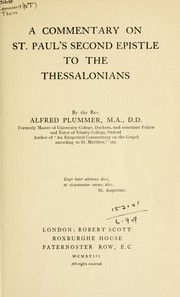 Cover of: A commentary on St. Paul's Second Epistle to the Thessalonians