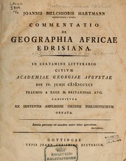 Cover of: Commentatio de geographia Africae Edrisiana