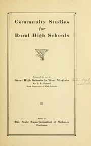 Cover of: Community studies for rural high schools