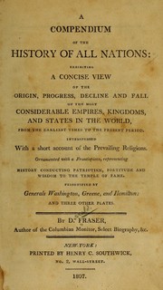 Cover of: A compendium of the history of all nations