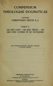 Cover of: Compendium theologiae dogmaticae by Christian Pesch